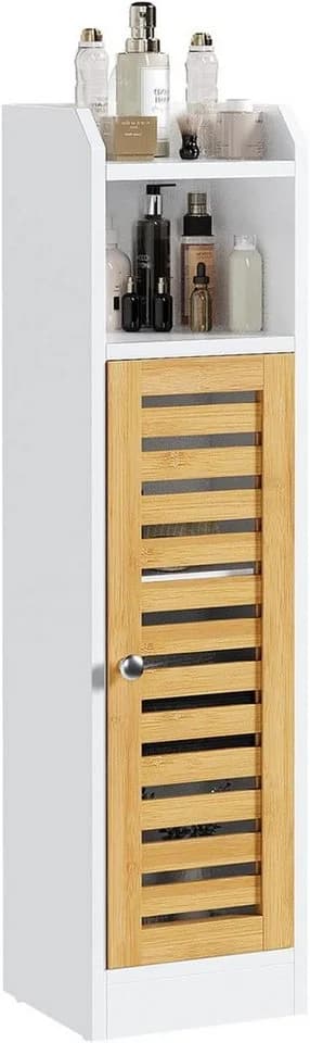 MSMASK Badregal Badezimmerschrank, Toilettenschrank, Beistellschrank 20x20x80 cm, 1-tlg., mit 2 offenen Fächern & Verstellbare Ablagen - Bild 2