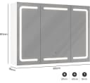 MSMASK Badezimmerspiegelschrank mit LED-Spiegel, 3 Farbtemperaturen, Dimmfunktion Bild 1