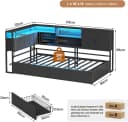 KIMENICH Polsterbett Jugendbett mit LED-Beleuchtung und USB-Ladestation Bild 1