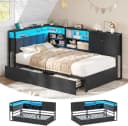KIMENICH Polsterbett Jugendbett mit LED-Beleuchtung und USB-Ladestation Bild 3