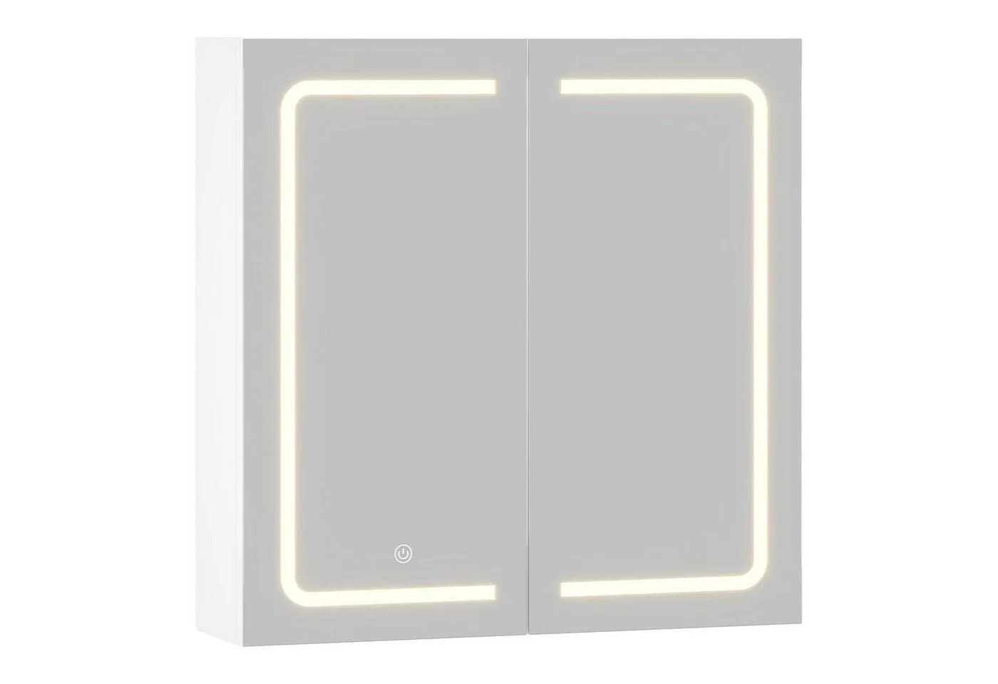 MSMASK Badezimmerspiegelschrank LED-Beleuchtung Sensorschalter Weiß - Bild 2