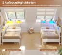 MSMASK Daybett Polsterbett Jugendbett mit LED-Beleuchtung und USB-Ladestation Bild 4