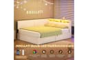 MSMASK Daybett mit LED-Kopfteil, USB, Beige Samt 140x200cm Bild 5