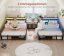 MSMASK Daybett Polsterbett Schlafsofa mit USB LED-Beleuchtung 140x200cm Bild 4