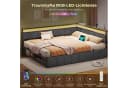 MSMASK Daybett Polsterbett Schlafsofa mit USB LED-Beleuchtung 140x200cm Bild 5