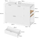 MSMASK Waschbeckenunterschrank Weiß 2 Türen Schublade Modern Bild 1