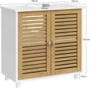 MSMASK Badezimmerschrank mit 2 Türen und Schublade Weiß Bild 1