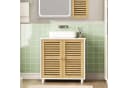 MSMASK Badezimmerschrank mit 2 Türen und Schublade Weiß Bild 2