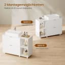 MSMASK Waschbeckenunterschrank Weiß mit 2 Schubladen und 3 Fächern Bild 5