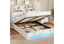 MSMASK Polsterbett 140x200 Beige mit Stauraum, LED & USB Bild 4
