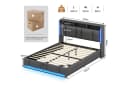 MSMASK Polsterbett Dunkelgrau mit LED & Steckdosen Bild 1