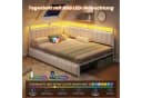 MSMASK Polsterbett Schlafsofa mit LED & USB Weiß/Dunkelgrau Bild 4