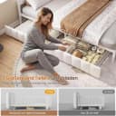 MSMASK Polsterbett Schlafsofa mit LED & USB Weiß/Dunkelgrau Bild 5
