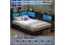 MSMASK Daybett Schlafsofa Schwarz mit LED-Beleuchtung und Stauraum Bild 3