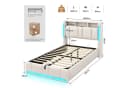 MSMASK Polsterbett mit Stauraum, LED & USB Bild 1