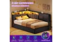 KIMENICH Polsterbett Schlafsofa Schwarz mit LED & Schubladen Bild 5