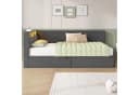 MSMASK Polsterbett 90x200 cm mit LED, USB & Stauraum Grau/Beige Bild 4