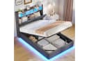 MSMASK Polsterbett 90x200cm mit LED, Stauraum & Ladestation Bild 2