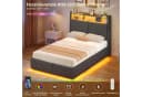 MSMASK Polsterbett 90x200cm mit LED, Stauraum & Ladestation Bild 4
