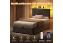 KIMENICH Polsterbett Grau mit Stauraum, LED & USB-C Bild 5
