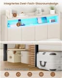MSMASK Polsterbett mit LED & Ladestation Beige Bild 5