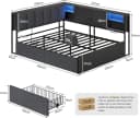 KIMENICH Polsterbett Schwarz mit LED-Beleuchtung und Stauraum Bild 1