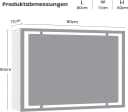 MSMASK Badezimmerspiegelschrank Weiß mit LED & Steckdose Bild 1