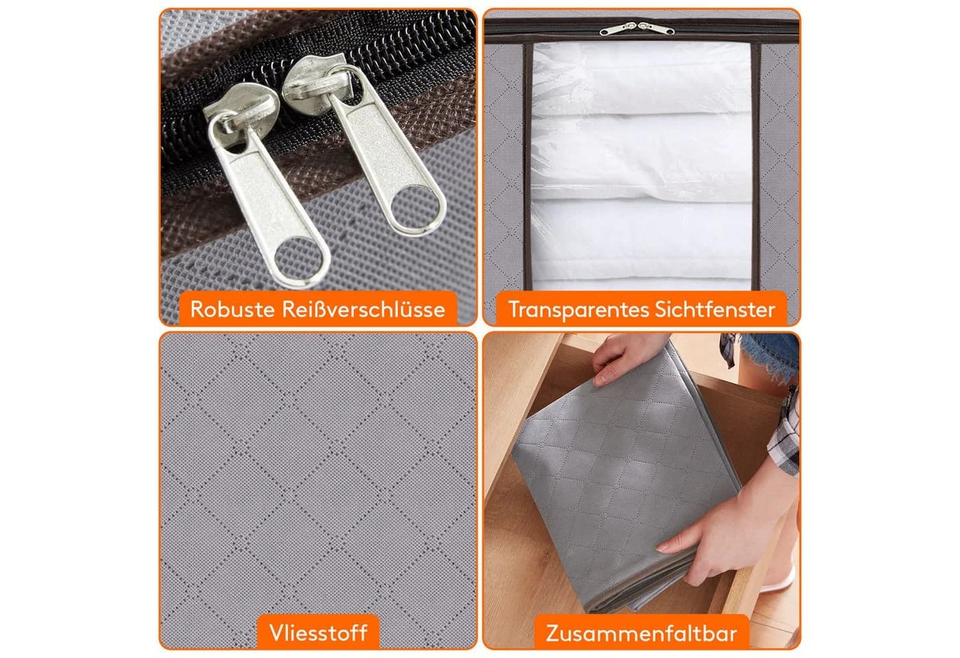 Lifewit Kleiderschutzhülle 120L Aufbewahrungstasche 4er-Set - Bild 4