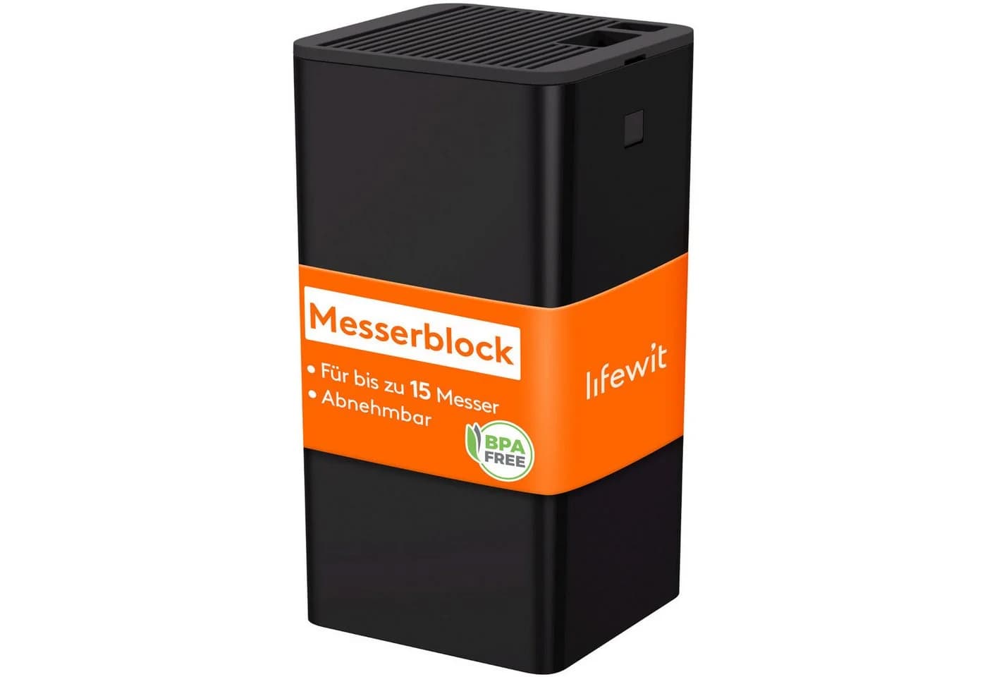 Lifewit Messerblock Schwarz mit Schlitz für Scheren und Messerschärfer - Bild 2