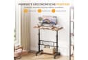 Dripex Schreibtisch Höhenverstellbar 80x40cm Braun Bild 1
