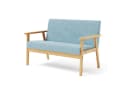 OUNUO 2-Sitzer Sofa Hellblau Skandinavisch Modern Bild 2