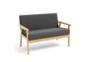 OUNUO 2-Sitzer Sofa Modern Skandinavisch Dunkelgrau Bild 2
