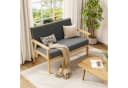 OUNUO 2-Sitzer Sofa Modern Skandinavisch Dunkelgrau Bild 3