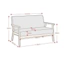 OUNUO 2-Sitzer Sofa Modern Skandinavisch Dunkelgrau Bild 5