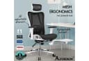 ALFORDSON Bürostuhl Ergonomischer Netzstuhl mit 3D-Armlehne Schwarz Bild 3