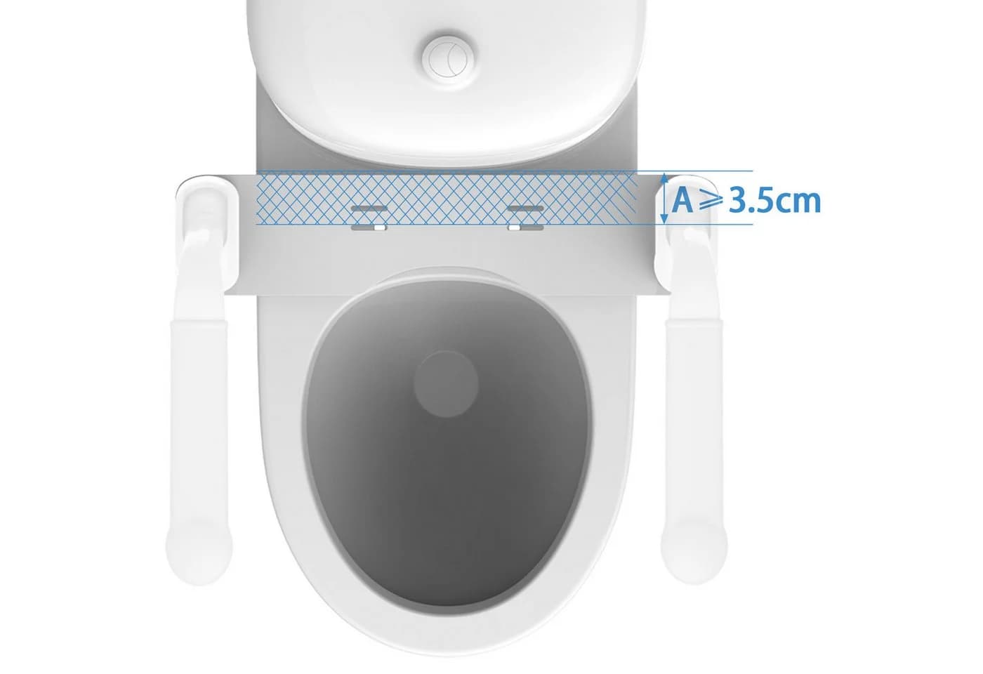 HEUFFE WC-Aufstehhilfe Edelstahl Sicherheitsarmlehne