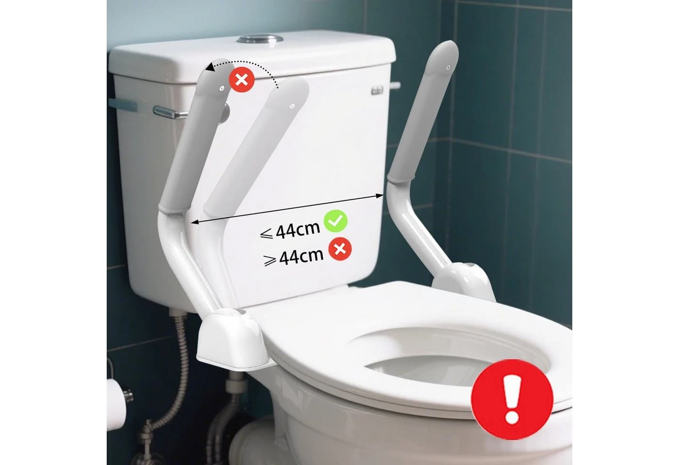 HEUFFE WC-Aufstehhilfe Edelstahl Sicherheitsarmlehne - Bild 5