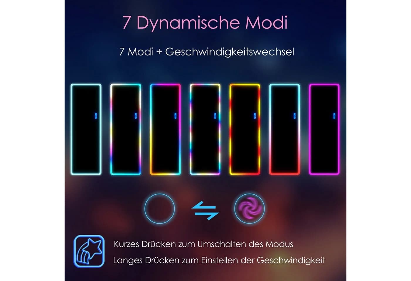 LVSOMT Ganzkörperspiegel 120x40cm mit Licht RGB LED - Bild 3