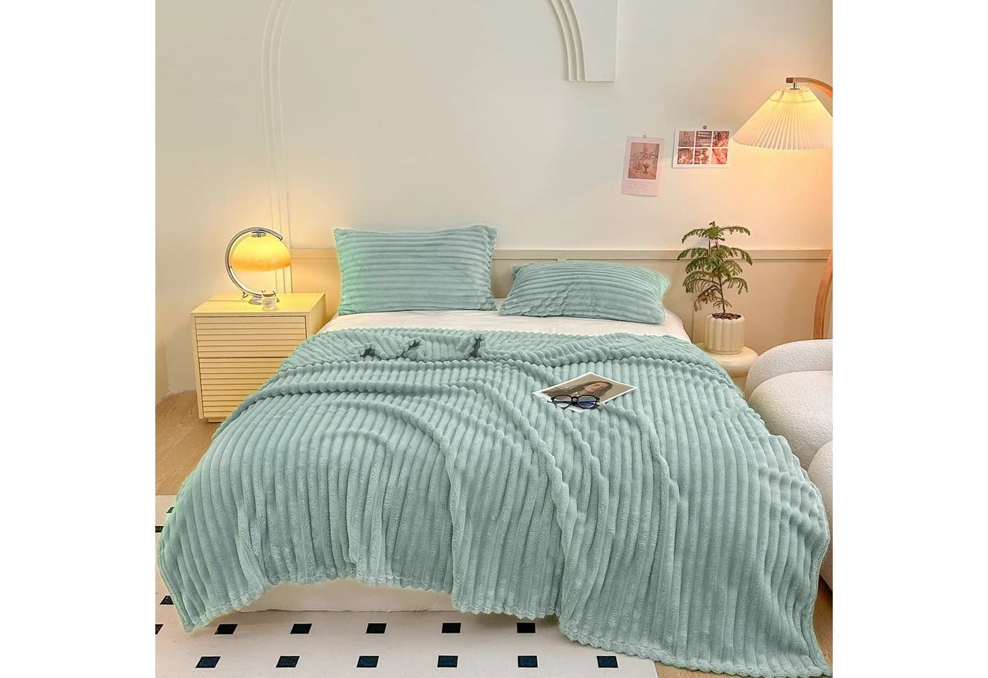 KEAYOO Fleecedecke Warm Sofadecke 150x200cm Mikrofaser - Bild 5