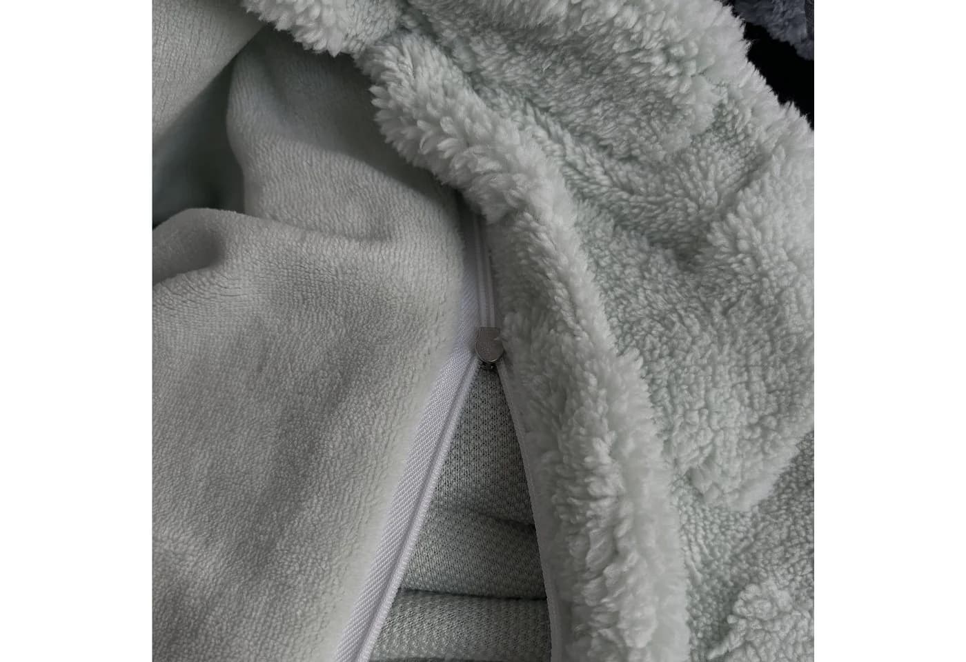 KEAYOO Bettwäsche TF Polyester 2-teilig Grau Teddy Plüsch - Bild 4