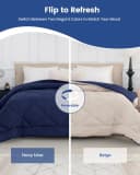 Good Nite Microfaserbettdecke Ganzjahresdecke Wende-Design Blau/Kaki Bild 3