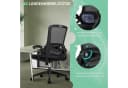 Milacyee Bürostuhl Ergonomisch mit Armlehnen, Wippfunktion, 150kg, Schwarz Bild 5