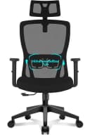 Durrafy Bürostuhl Ergonomischer Drehstuhl 200 kg Schwarz Mesh Bild 2