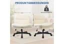 Durrafy Drehstuhl Bürostuhl Beige Samt Bild 4
