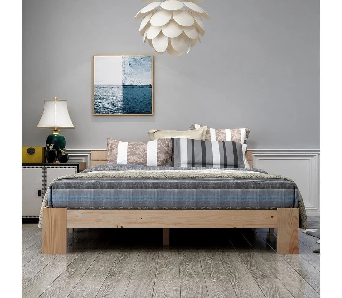 KLAM HOME Bettgestell Doppelbett Massivholz 140x200 cm - Bild 5
