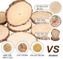 ElitVita Rindenscheiben Holzscheiben Baumscheiben, Ø10-28cm, Holzscheiben zum Basteln, (6-tlg), Runde holzscheiben für DIY Handwerk Hochzeit Weihnachten Dekoration Bild 3