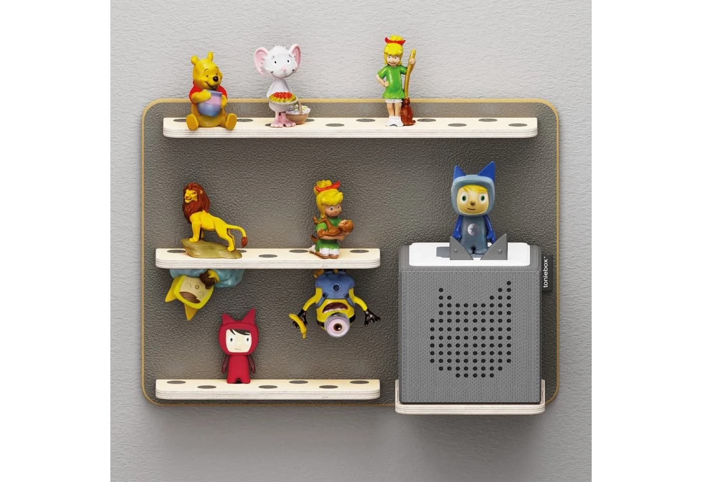 Holzura Kinderregal für Toniebox und Toniefiguren Grau - Bild 3