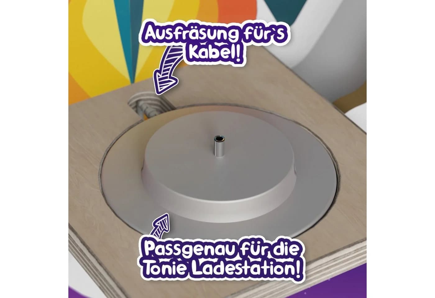 Holzura Kinderregal Tonieregal für Toniebox Blau - Bild 4