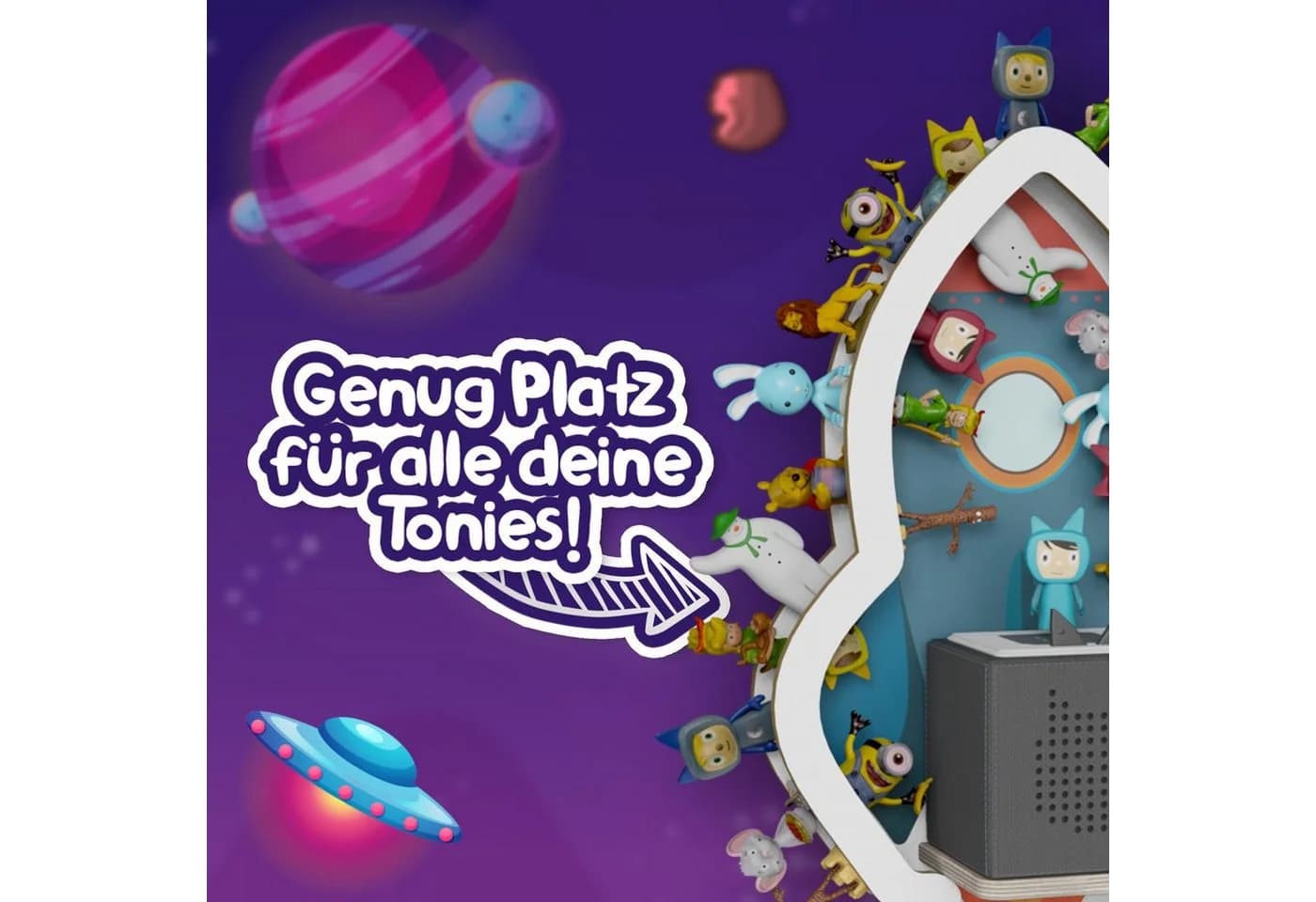 Holzura Kinderregal Tonieregal für Toniebox Blau - Bild 5