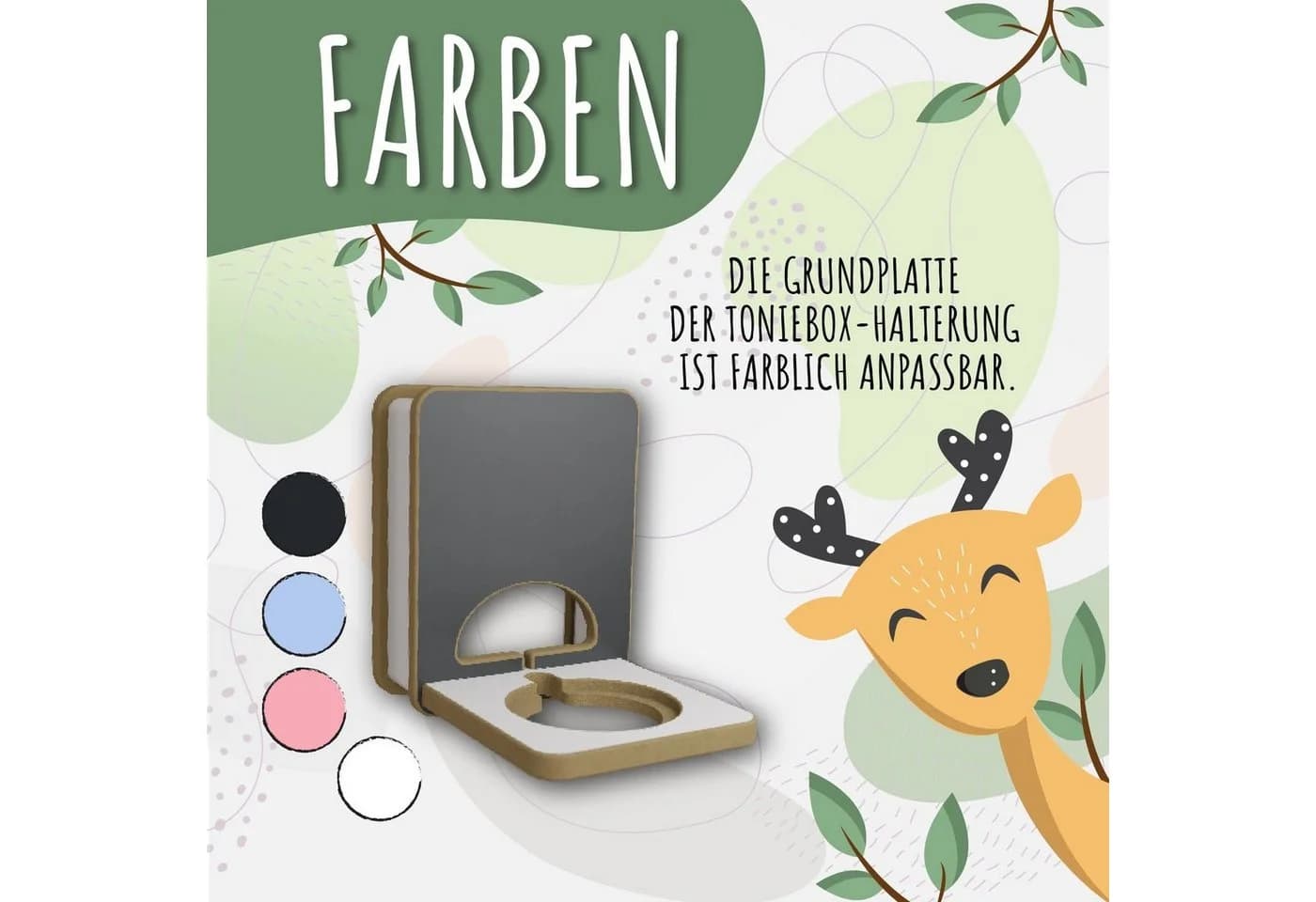 Holzura Kinderregal Grau Toniebox Regal für Toniefiguren Ladestation - Bild 3